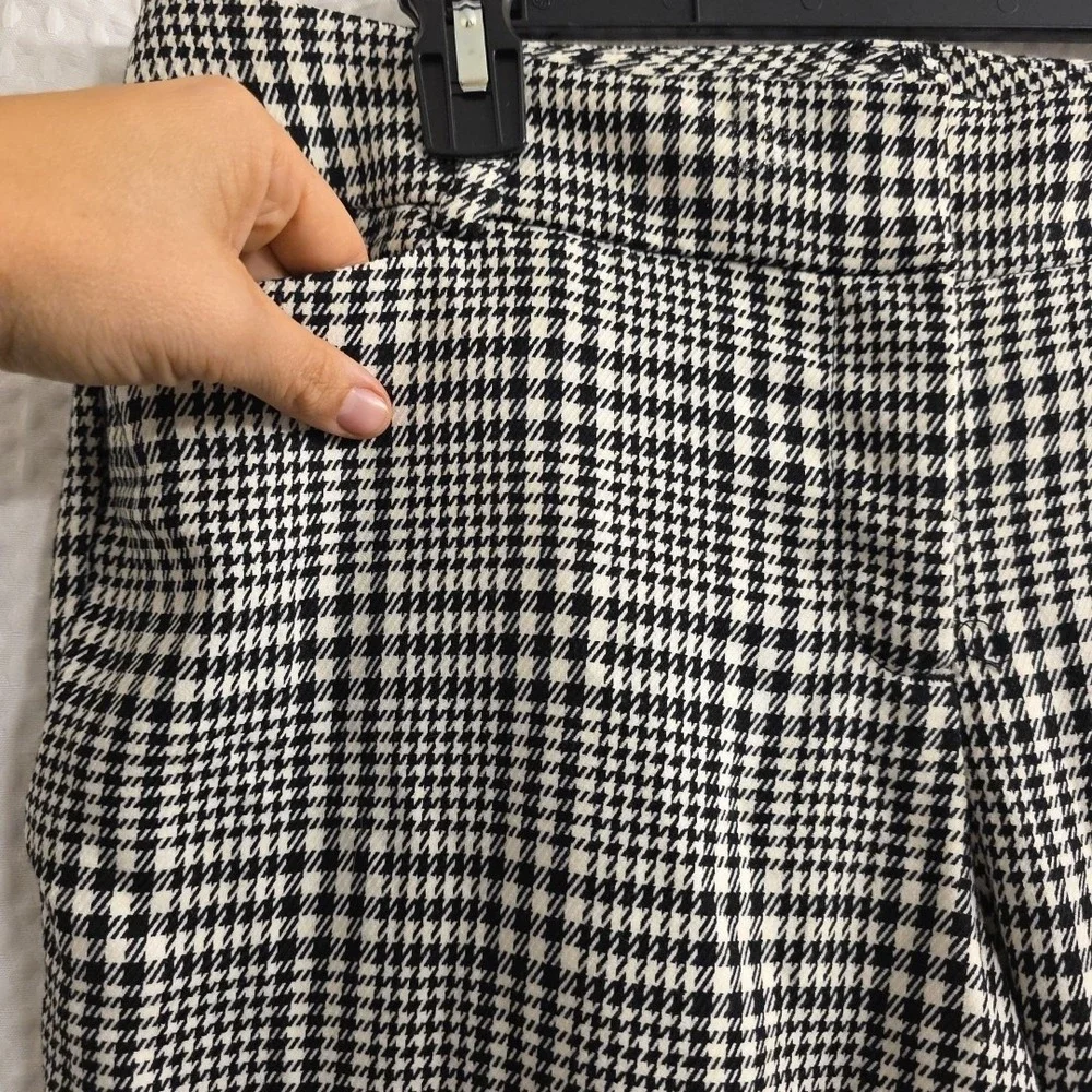 NEW 7th avenue Design Studio NY&CO Pants 14 Petite Black And White Checkered - Picture 4 of 8